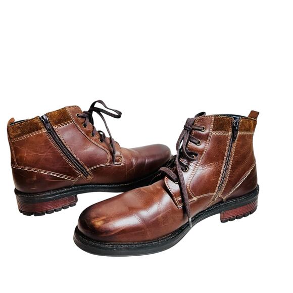 Reserved Footwear Brown Leather Ankle Boot Men's Size 10 - Picture 8 of 16